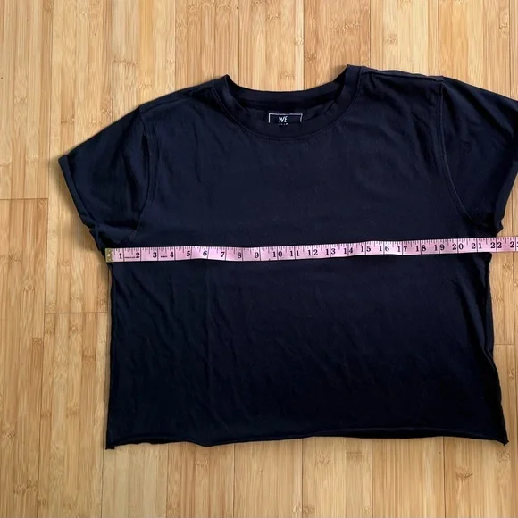 NWT We The Free The Perfect Tee Cropped Raw Hem Black Extra Large - Picture 10 of 11